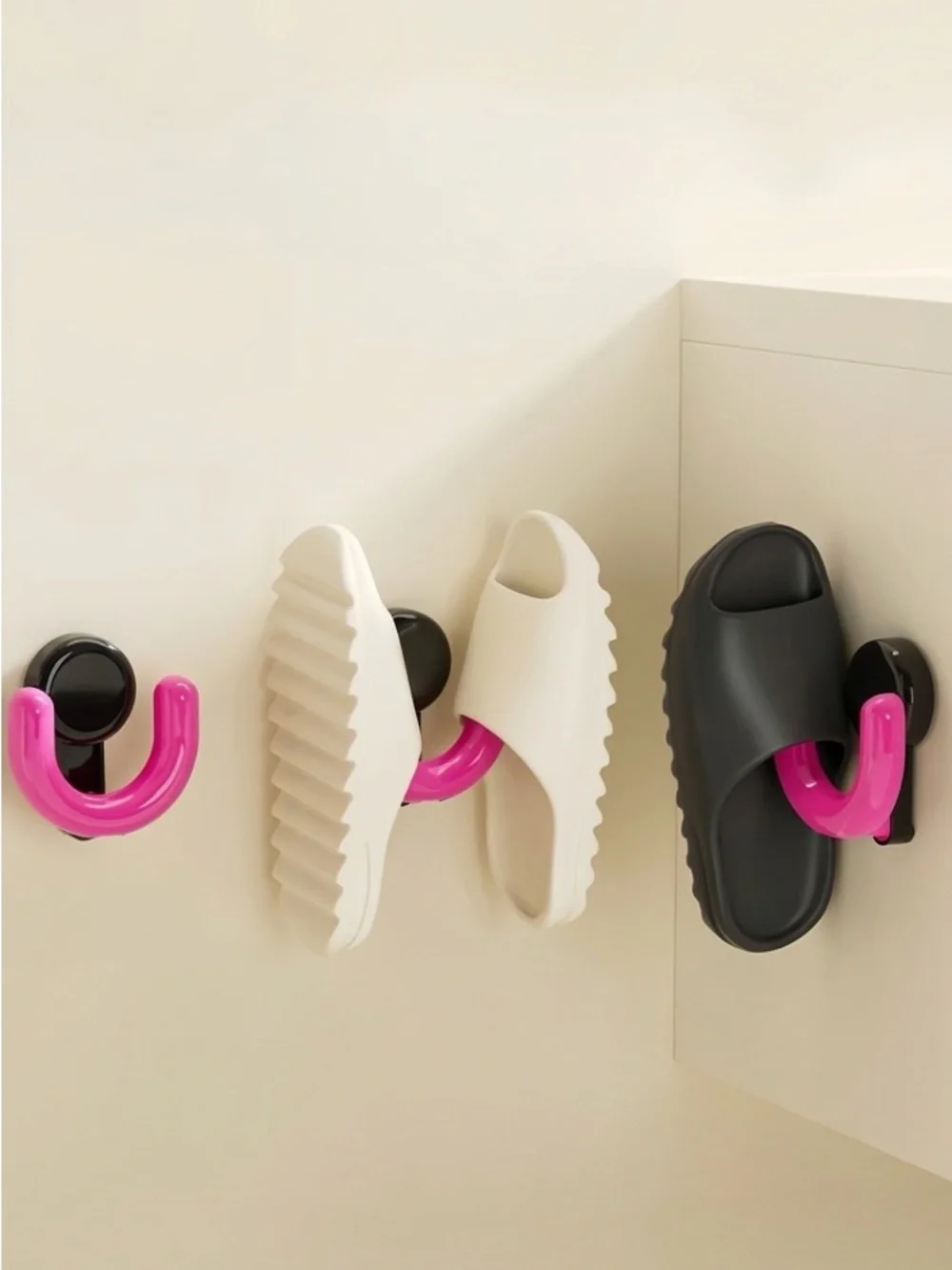 Neutral Cream Wall Hooks for Shoes - UFO Brand